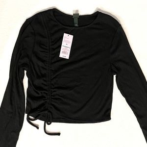 Wild fable long sleeve black top